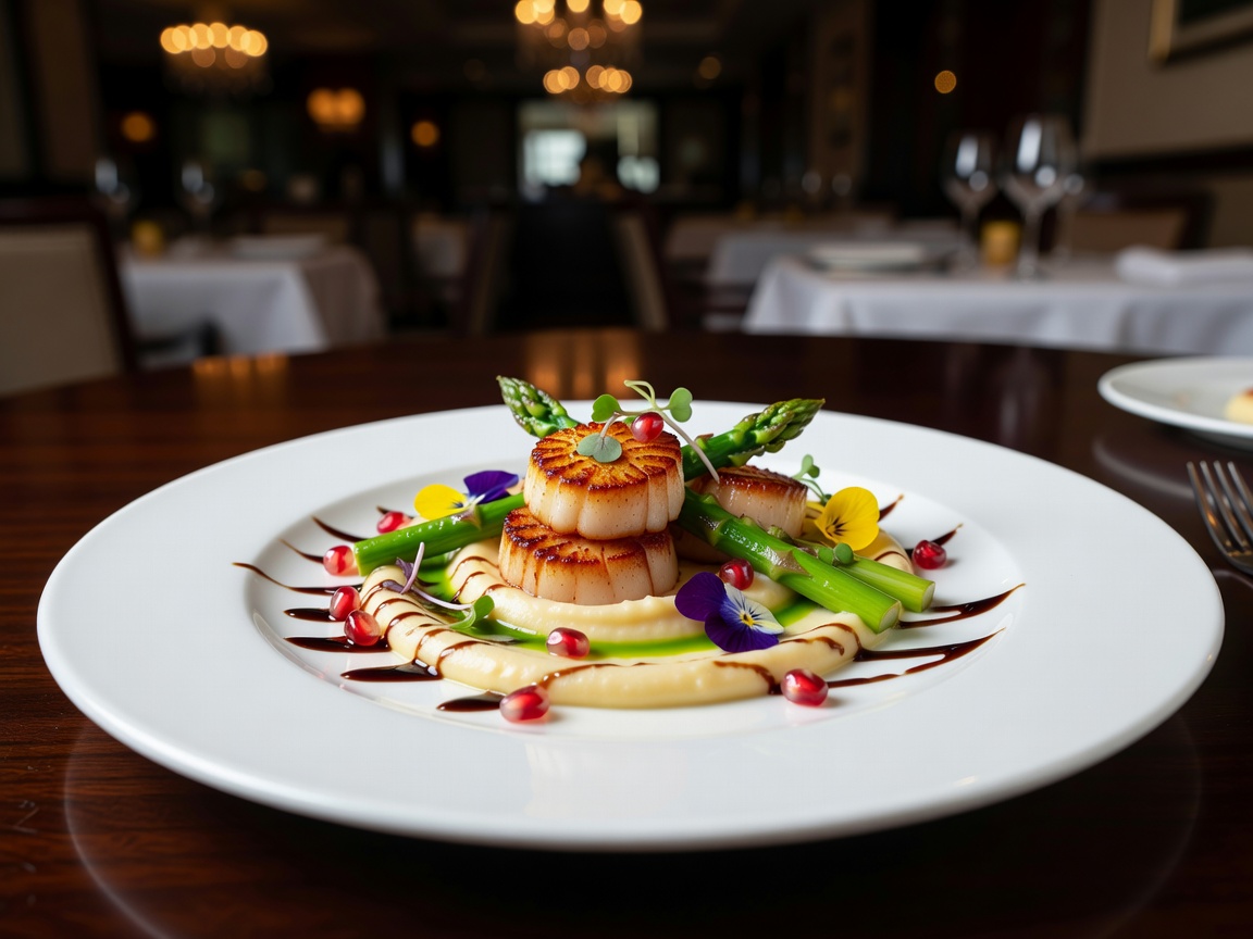 Fine Dining Restaurant Plate Artfully Arranged